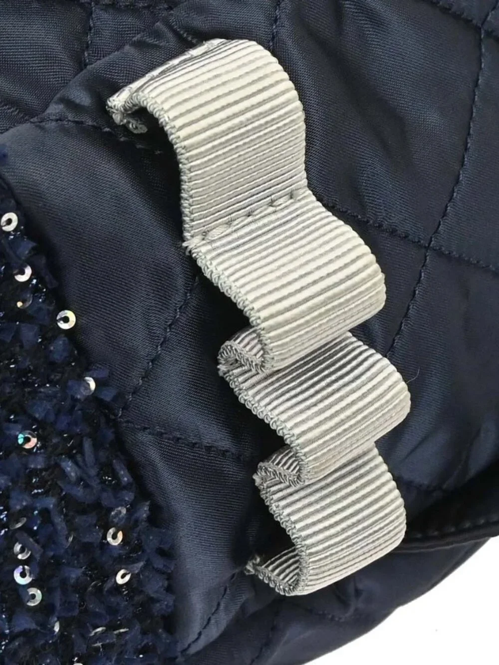 Chanel Navy Tweed Nylon